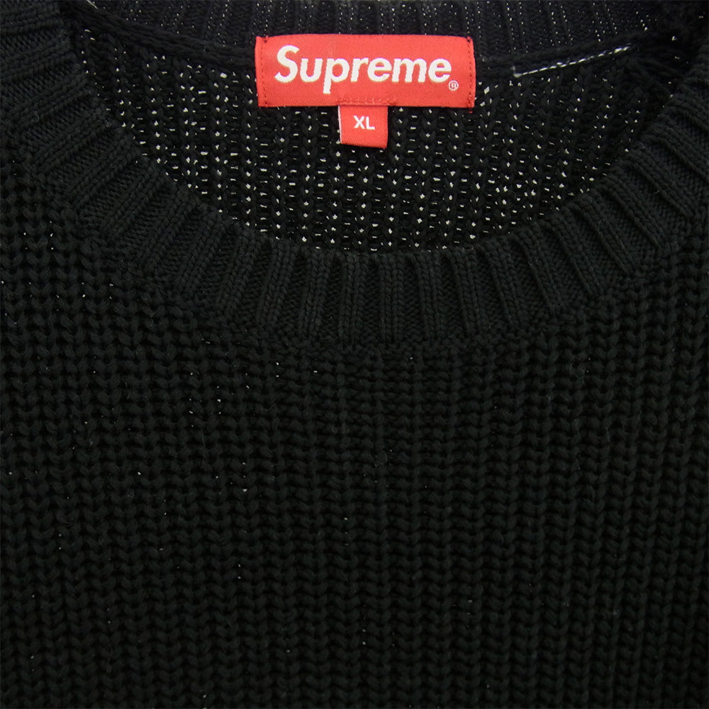 Supreme シュプリーム 21AW Small Box Ribbed Sweater スモールボックスロゴ ニット セーター ブラック系 XL【中古】