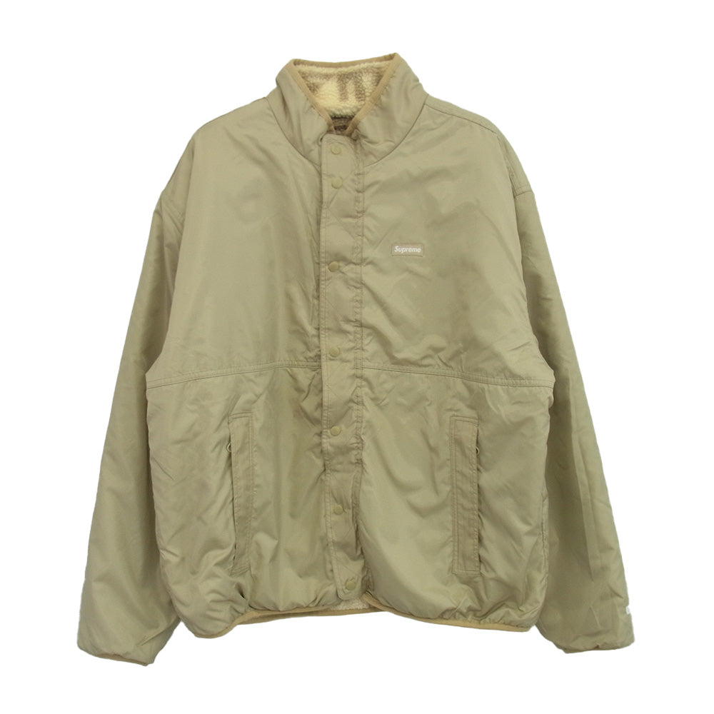 Supreme シュプリーム 22AW Geo Reversible WINDSTOPPER Fleece ゲオ リバーシブル ウィンドストッパー フリース ベージュ系 L【中古】
