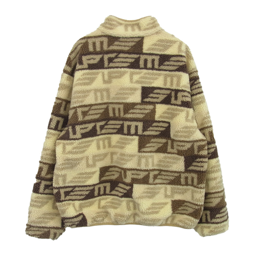 Supreme シュプリーム 22AW Geo Reversible WINDSTOPPER Fleece ゲオ リバーシブル ウィンドストッパー フリース ベージュ系 L【中古】