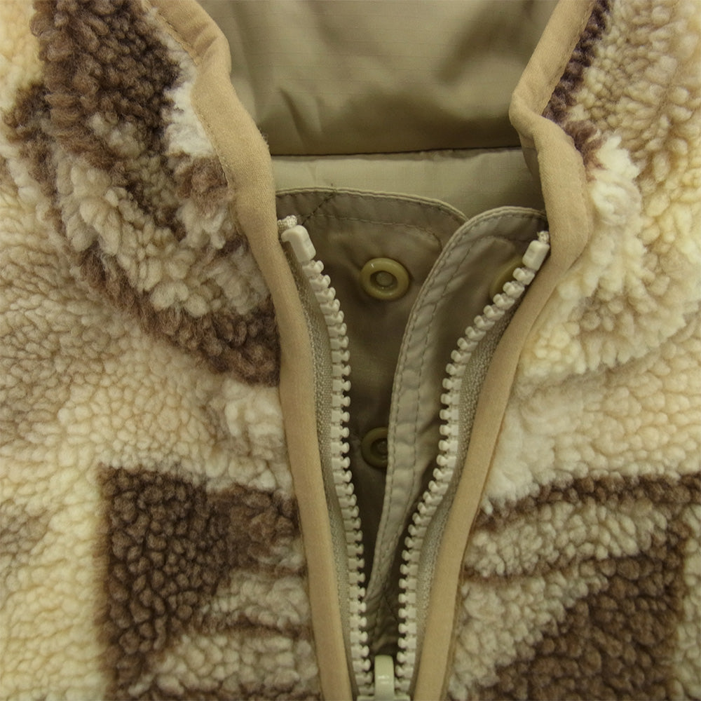 Supreme シュプリーム 22AW Geo Reversible WINDSTOPPER Fleece ゲオ リバーシブル ウィンドストッパー フリース ベージュ系 L【中古】