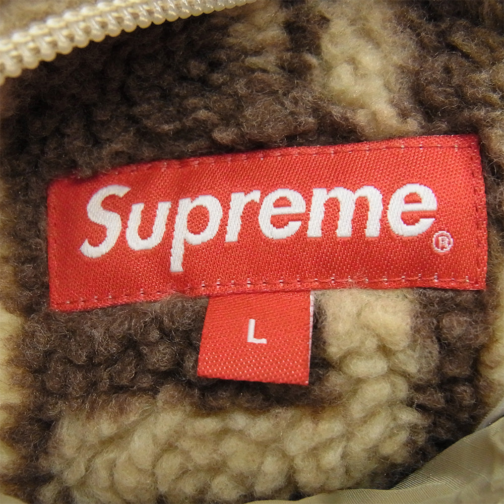 Supreme シュプリーム 22AW Geo Reversible WINDSTOPPER Fleece ゲオ リバーシブル ウィンドストッパー フリース ベージュ系 L【中古】