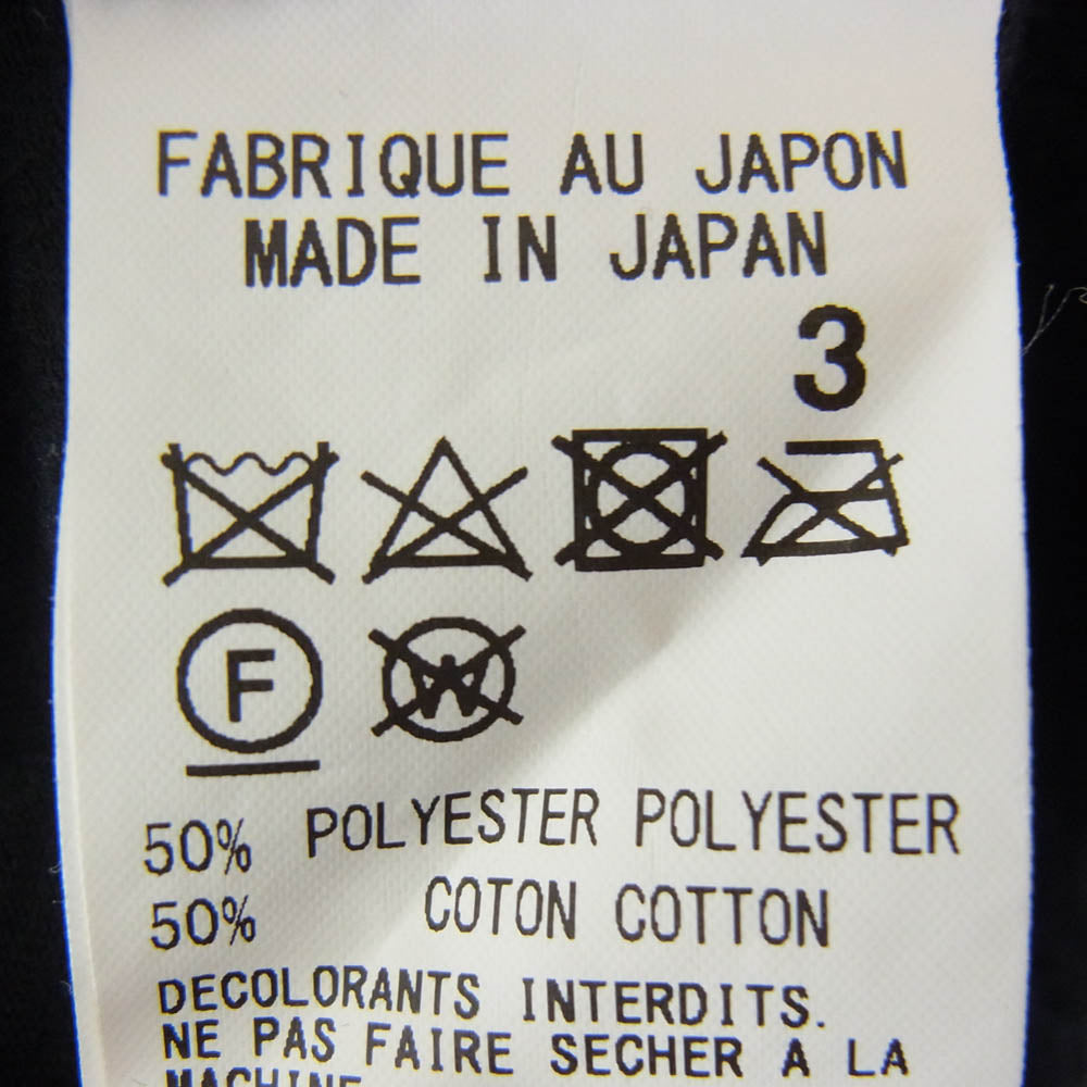 Y's Yohji Yamamoto ワイズ ヨウジヤマモト 22AW YE-T54-057 40/-HARD TWIST JERSEY Y'S STITCH LONG T A シワ加工 ロングスリーブ 長袖 カットソー ブラック系 3【中古】