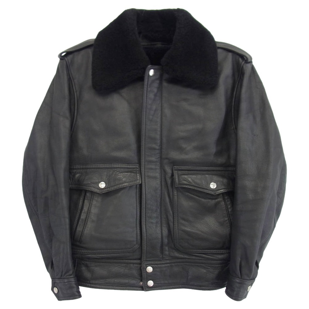 KADOYA カドヤ K's Leather ケイズ レザー 襟ボア ライナー付き レザー ライダース ジャケット ブラック系 M【中古】