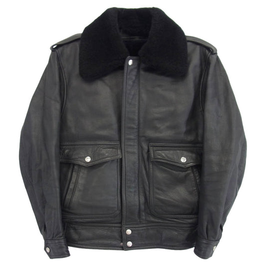 KADOYA カドヤ K's Leather ケイズ レザー 襟ボア ライナー付き レザー ライダース ジャケット ブラック系 M【中古】