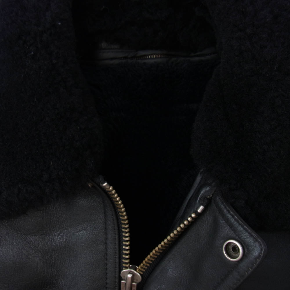 KADOYA カドヤ K's Leather ケイズ レザー 襟ボア ライナー付き レザー ライダース ジャケット ブラック系 M【中古】