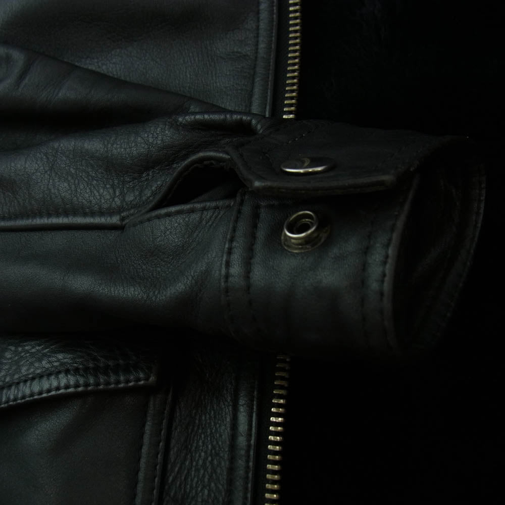 KADOYA カドヤ K's Leather ケイズ レザー 襟ボア ライナー付き レザー ライダース ジャケット ブラック系 M【中古】