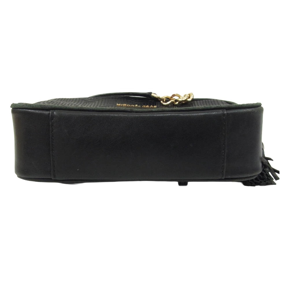 Michael Kors マイケルコース レザー チェーン ショルダーバッグ ブラック系【中古】