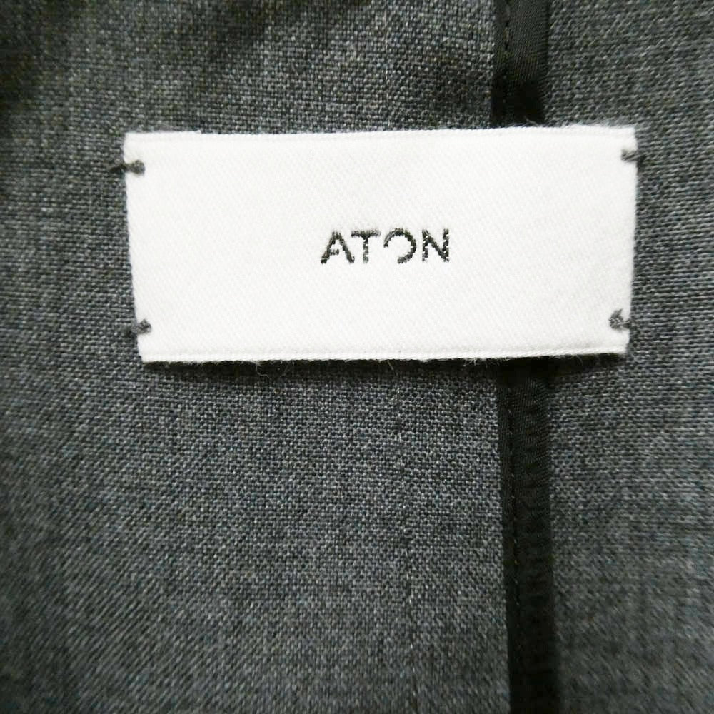 ATON エイトン JKAGGM0700 WOOL TROPICAL TAILORED JACKET ウール トロピカル テーラード ジャケット グレー系 00【極上美品】【中古】