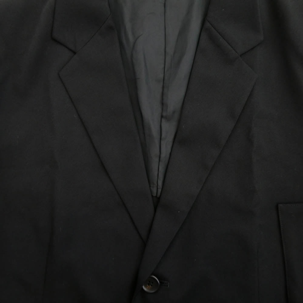 Yohji Yamamoto POUR HOMME ヨウジヤマモトプールオム HZ-J32-100-2 後ろプリーツ背抜きJ ウールギャバ テーラード ジャケット ブラック系 4【極上美品】【中古】