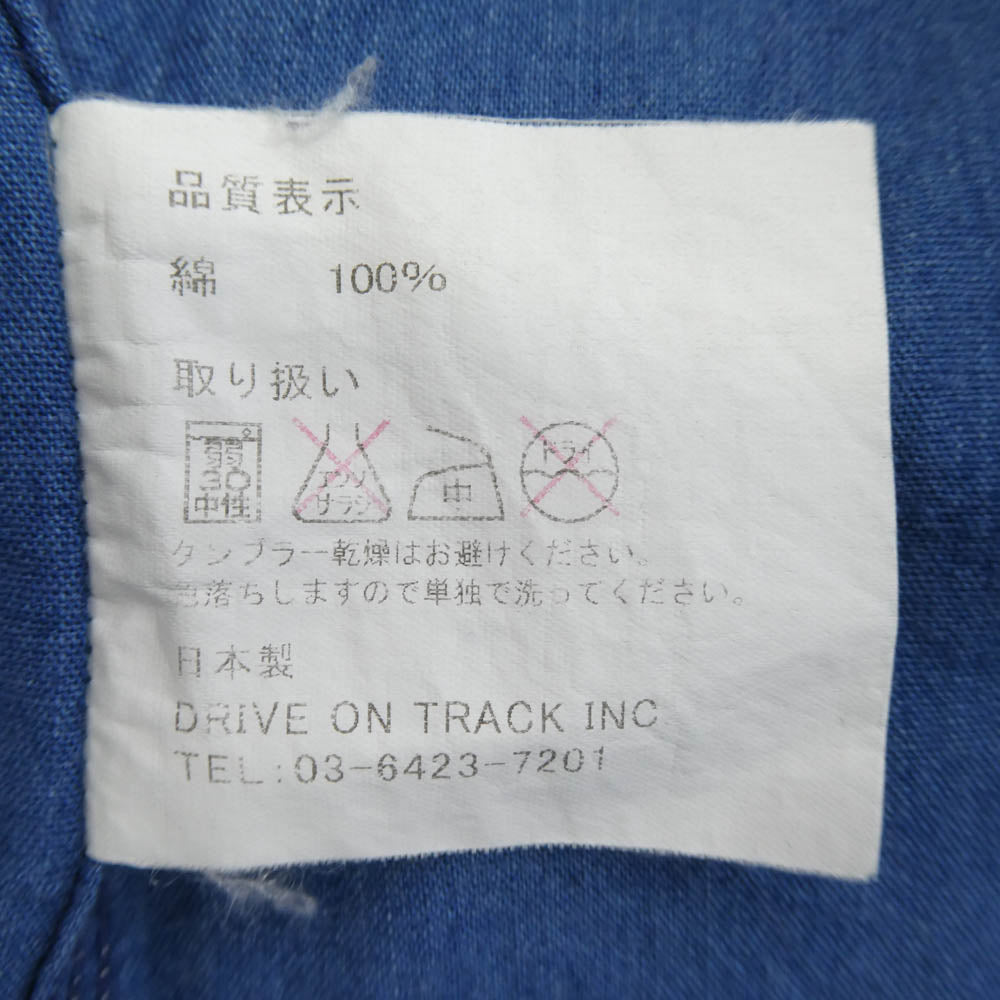 A VONTADE アボンタージ シャンブレー ワーク長袖 シャツ インディゴブルー系 L【中古】