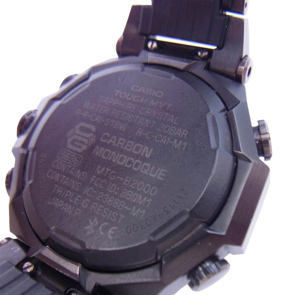 CASIO G-SHOCK カシオ ジーショック MTG-B2000BD MT-G Bluetooth タフソーラー SS 樹脂 ブラック系【中古】