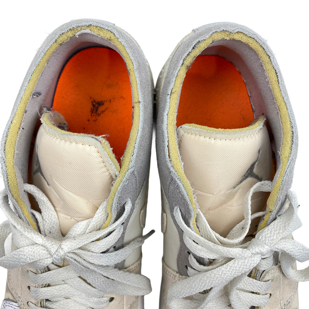 NIKE AIR JORDAN ナイキ ジョーダン Air Jordan 1 Low Inside Out White Grey AJ1 エアジョーダン インサイド アウト ホワイト グレー ローカット スニーカー 26cm【中古】