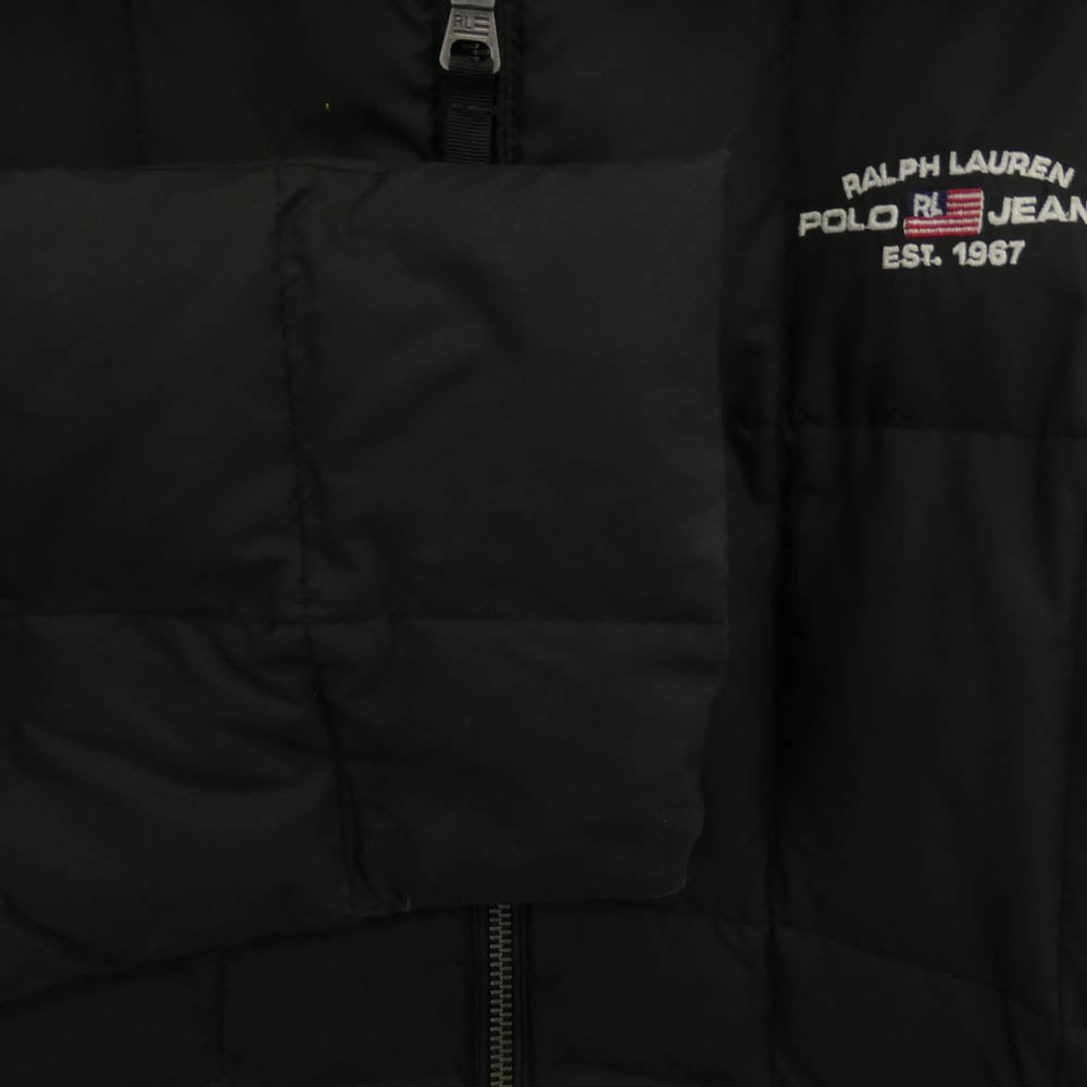 POLO JEANS ポロジーンズ ファー付き ダウン コート ジャケット ブラック系 M【中古】