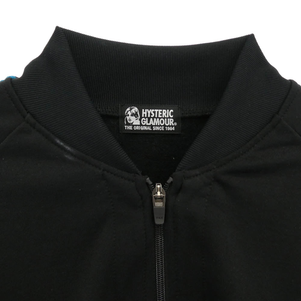 HYSTERIC GLAMOUR ヒステリックグラマー 01172CJ03 ロゴ刺繍 サイドライン トラックジャケット ブラック系 FREE【中古】