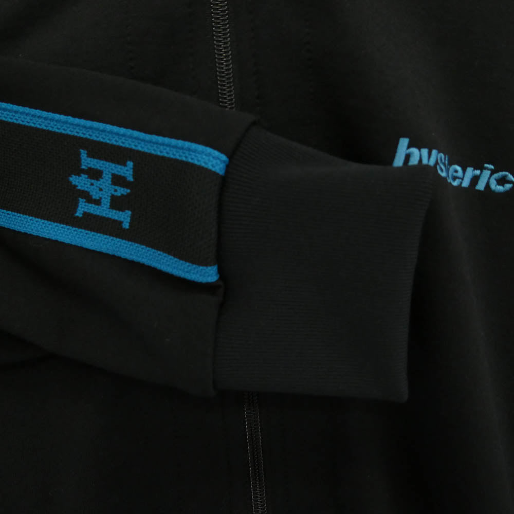 HYSTERIC GLAMOUR ヒステリックグラマー 01172CJ03 ロゴ刺繍 サイドライン トラックジャケット ブラック系 FREE【中古】