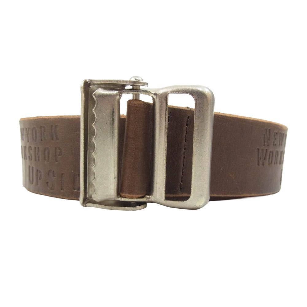 HYSTERIC GLAMOUR ヒステリックグラマー UP SIDE DOWN レザー ベルト ブラウン系【中古】