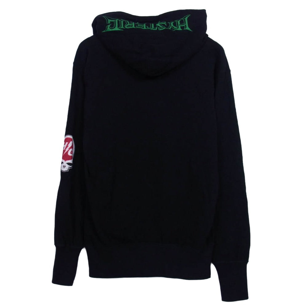 HYSTERIC GLAMOUR ヒステリックグラマー 02173CF07 METAL LOGO プリント プルオーバー パーカー ブラック系 S【中古】