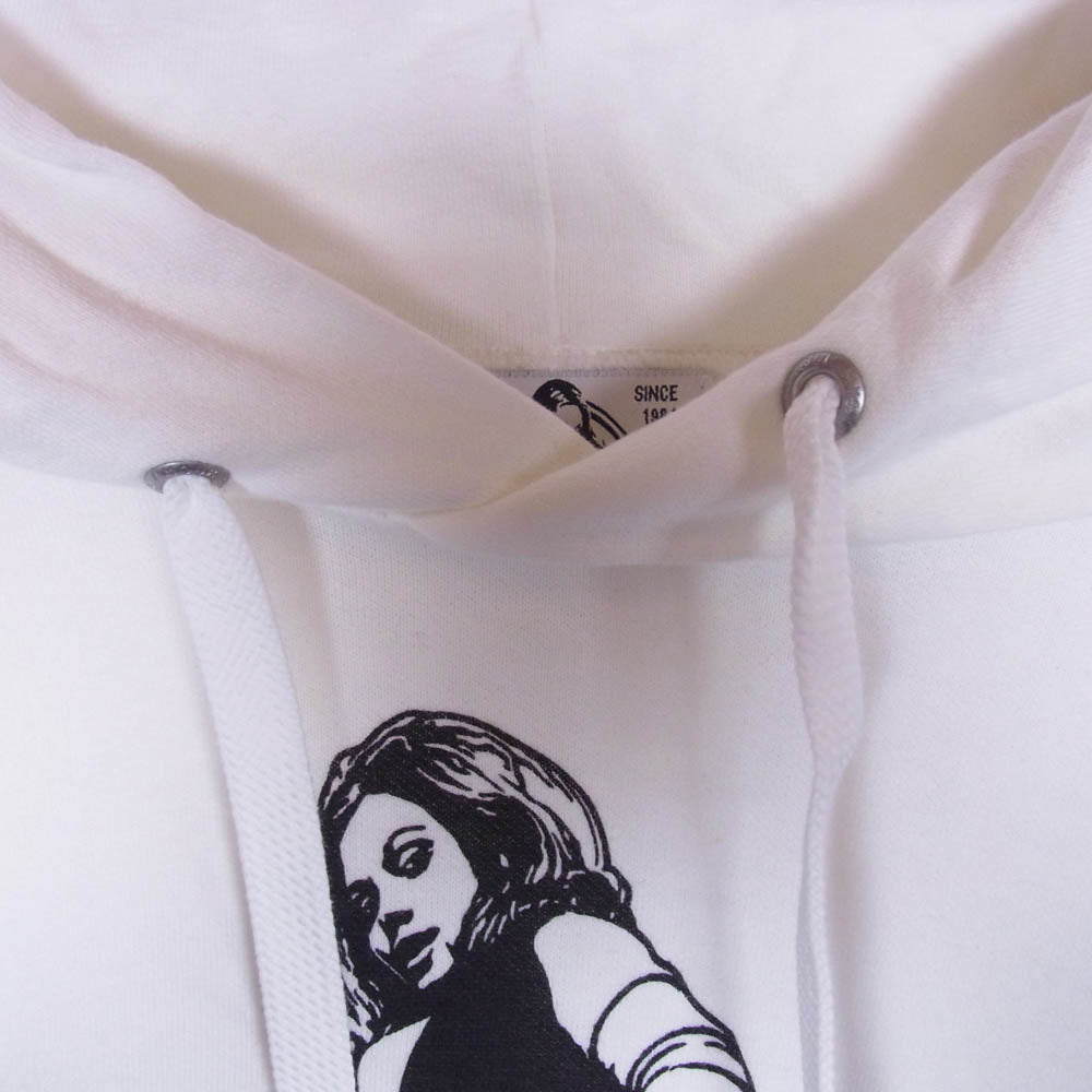 HYSTERIC GLAMOUR ヒステリックグラマー 02182CF04 VIXEN GIRL ガール プリント プルオーバー パーカー ホワイト系 M【中古】