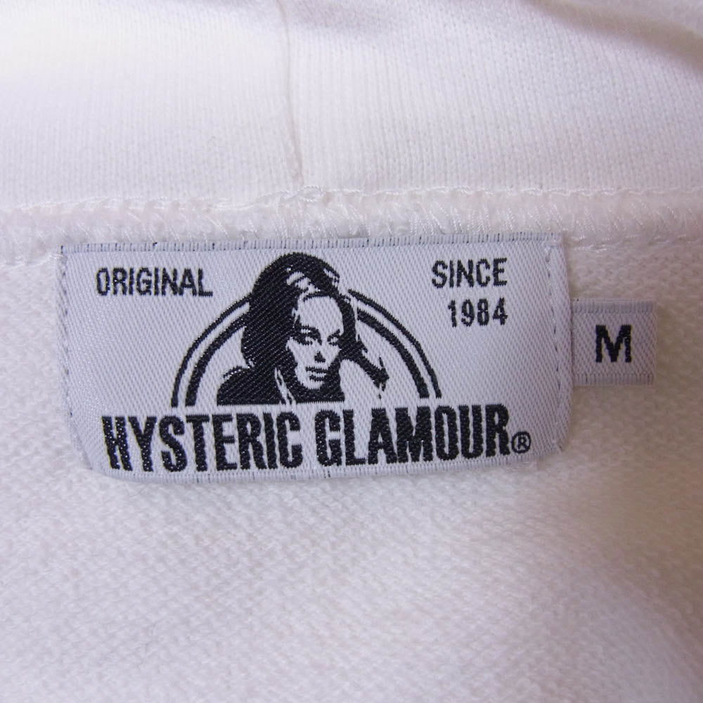 HYSTERIC GLAMOUR ヒステリックグラマー 02182CF04 VIXEN GIRL ガール プリント プルオーバー パーカー ホワイト系 M【中古】
