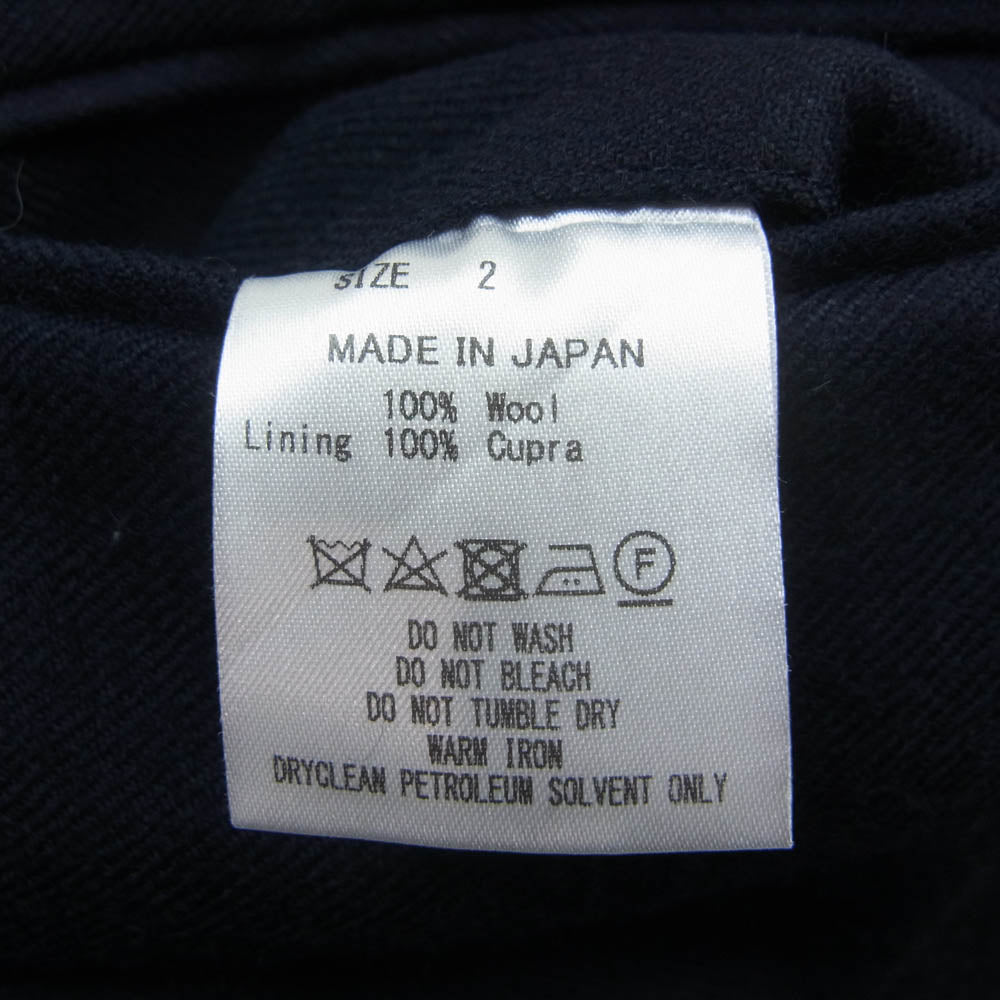 marka マーカ M22C-07PT02C STITCHLESS TROUSERS ステッチレス トラウザーズ ウール パンツ ネイビー ネイビー系 2【中古】