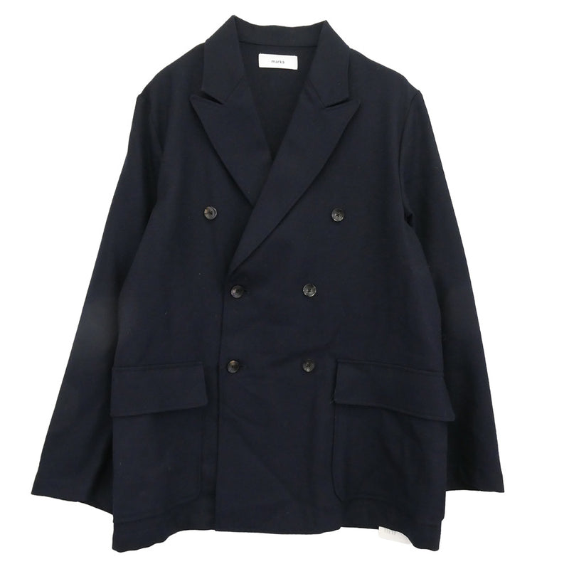 marka マーカ M22C-07JK01C W.B SHIRT JACKET ダブルブレステッド ウール シャツジャケット ネイビー ブラック系 2【極上美品】【中古】