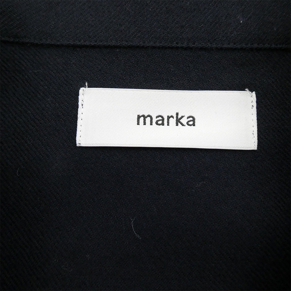 marka マーカ M22C-07JK01C W.B SHIRT JACKET ダブルブレステッド ウール シャツジャケット ネイビー ブラック系 2【極上美品】【中古】