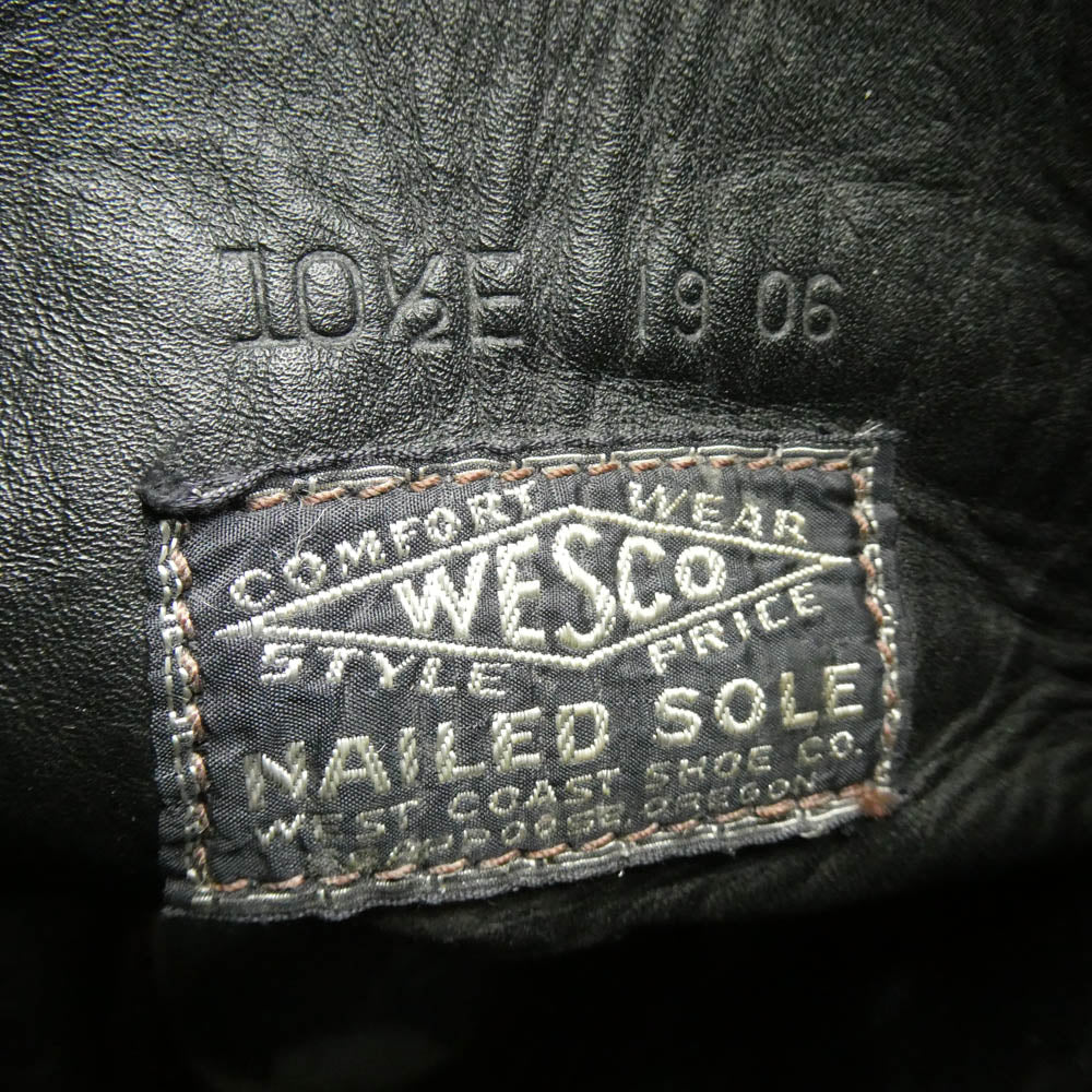 WESCO ウエスコ CHAMPION BOSS black チャンピオン ボス ノンスチール エンジニア ブーツ ブラック系 US10.5E【中古】
