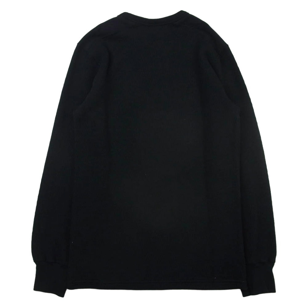 THE FLAT HEAD ザフラットヘッド FN-HTHL-001 ヘビーウエイトサーマル 長袖 Tシャツ カットソー ブラック系 38【極上美品】【中古】
