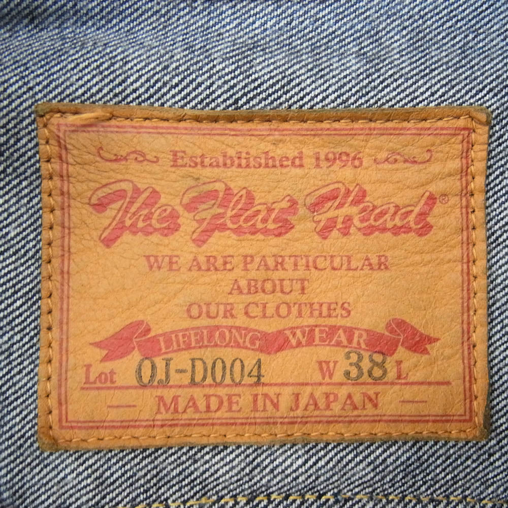 THE FLAT HEAD ザフラットヘッド OJ-D004 12oz デニム ウエスタンジャケット インディゴブルー系 38【中古】