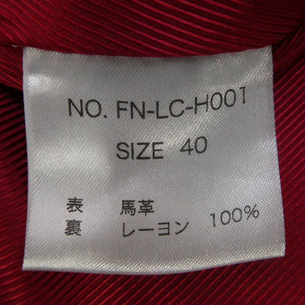 THE FLAT HEAD ザフラットヘッド FN-LC-H001 ベジタン ホースハイド カーコート ブラウン系 40【中古】