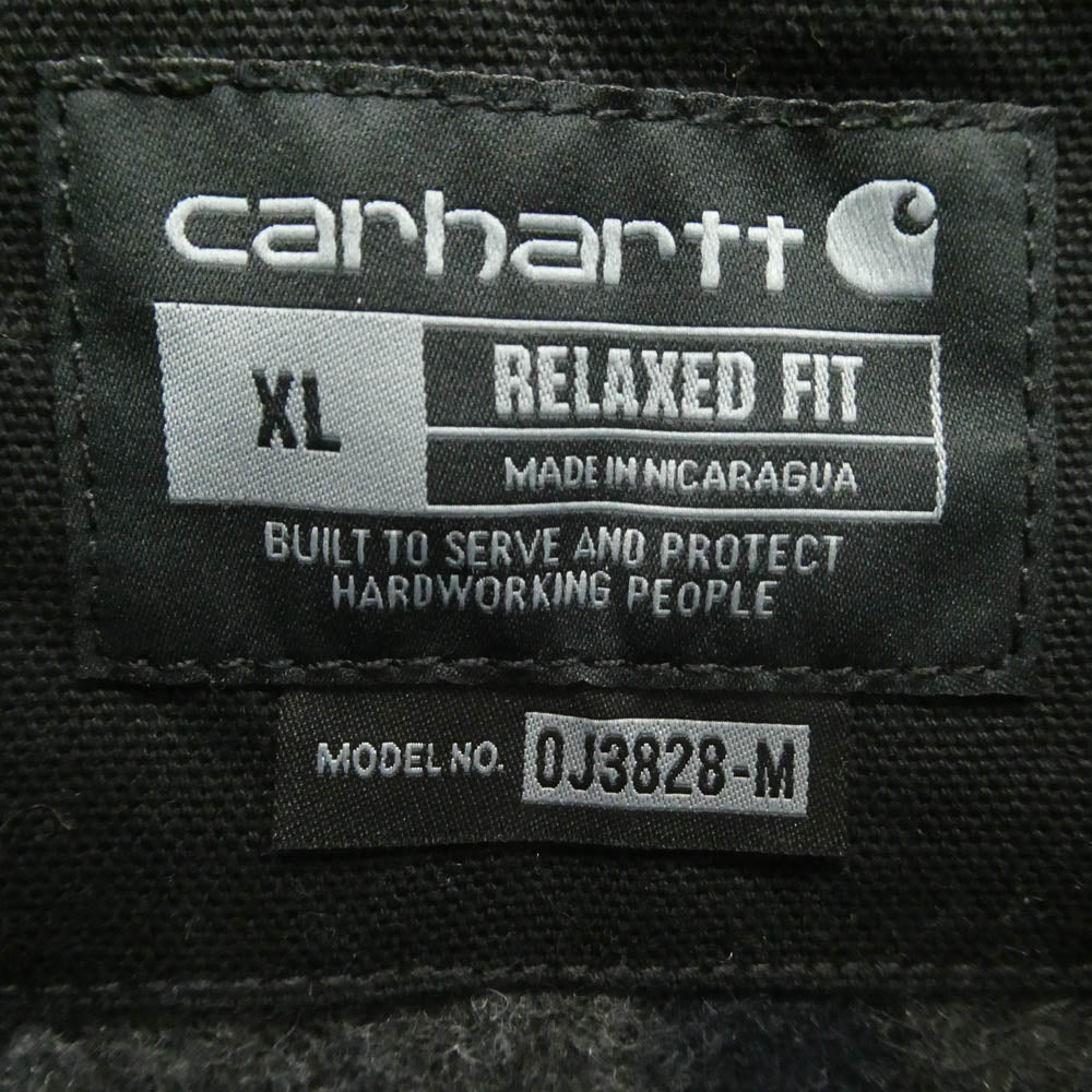 Carhartt カーハート OJ3828-M DUCK DETROIT JACKET BLANKET LINED ダック デトロイトジャケット ブラック系 XL【中古】