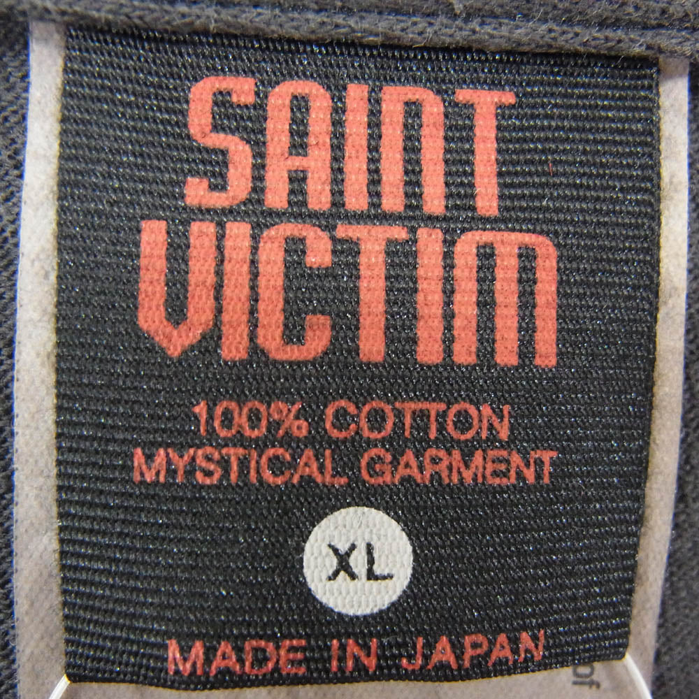 SAINT MICHAEL セントマイケル SM-HR1-0000-C75 SRYM_SS TEE MASK 加工 プリント Tシャツ チャコール系 XL【新古品】【未使用】【中古】
