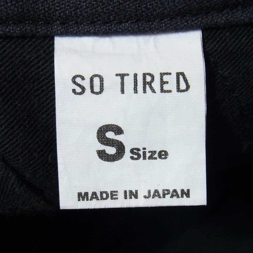 SHANTii シャンティ × SO TIRED SUSPENSION ソータイアード サスペンション ステンシルプリント カーゴ パンツ 黒紺灰系 S【中古】