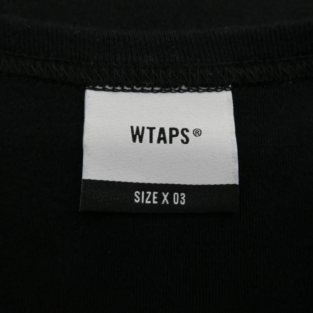 WTAPS ダブルタップス 19AW 192ATDT-CSM10 SIDE EFFECT DESIGN SS TEE サイド エフェクト デザイン ショートスリーブ 半袖 Tシャツ ブラック系 X 03【中古】