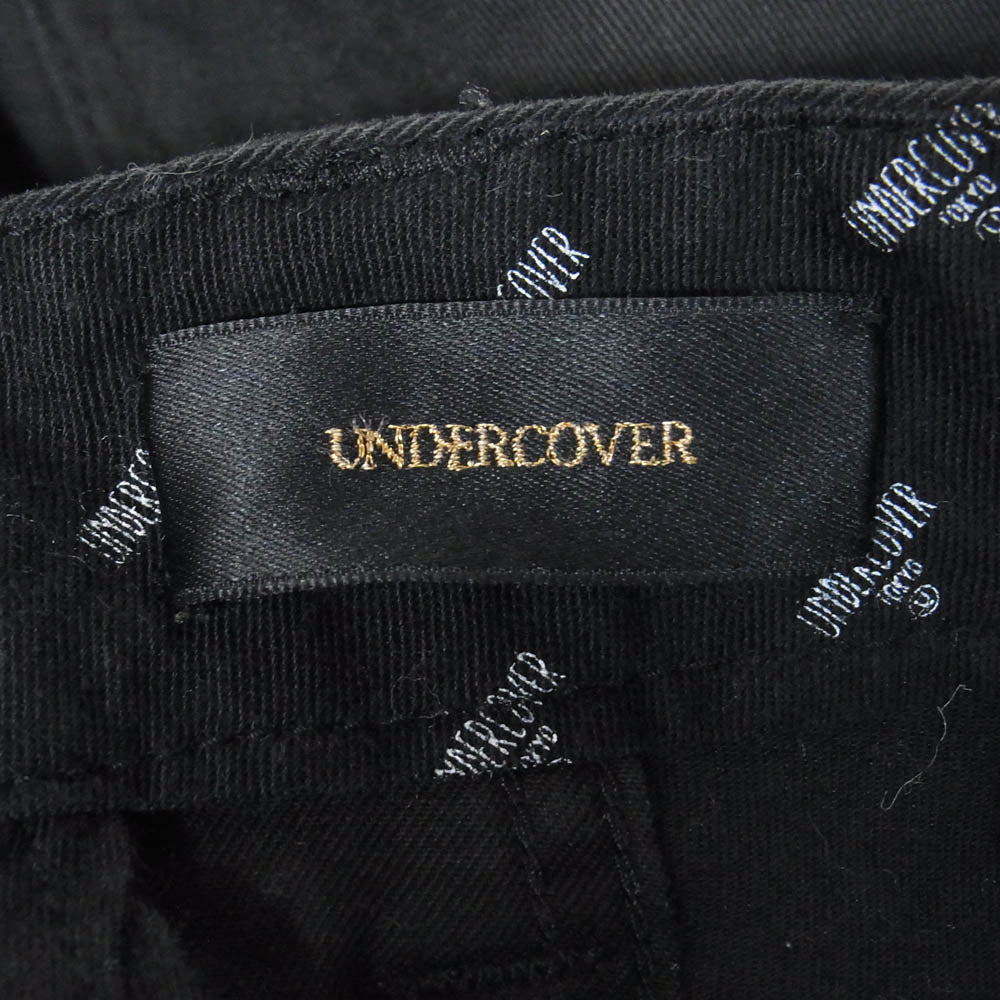 UNDERCOVER アンダーカバー 15AW UCP4506 NO BORDER期 ダメージ加工 ストレッチ クラッシュ パンツ ブラック系 1【中古】