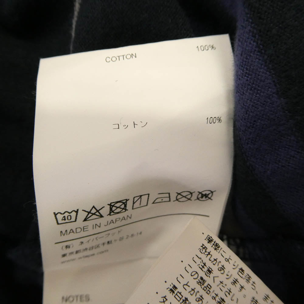 WTAPS ダブルタップス 23SS 231ATDT-CSM30 COTTON TEXTILE SIGN コットン テキスタイル サイン ショートスリーブ ボーダー 半袖 Tシャツ ネイビー系 マルチカラー系 X 04【中古】