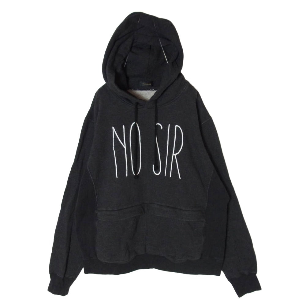 UNDERCOVER アンダーカバー 14AW N4806-1 NO SIR ノー サー スウェットシャツ パーカー チャコール系 2【中古】