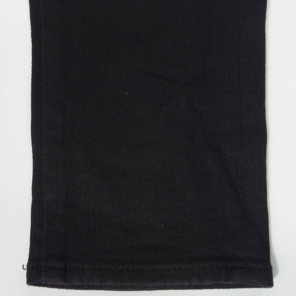 UNDERCOVER アンダーカバー 18SS UCU4501-1 ダメージ加工 ヒザヤブレ ジップ ストレッチ スキニー デニムパンツ ブラック系 2【中古】