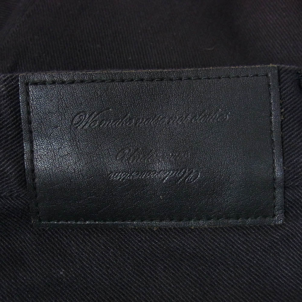 UNDERCOVER アンダーカバー 18SS UCU4501-1 ダメージ加工 ヒザヤブレ ジップ ストレッチ スキニー デニムパンツ ブラック系 2【中古】