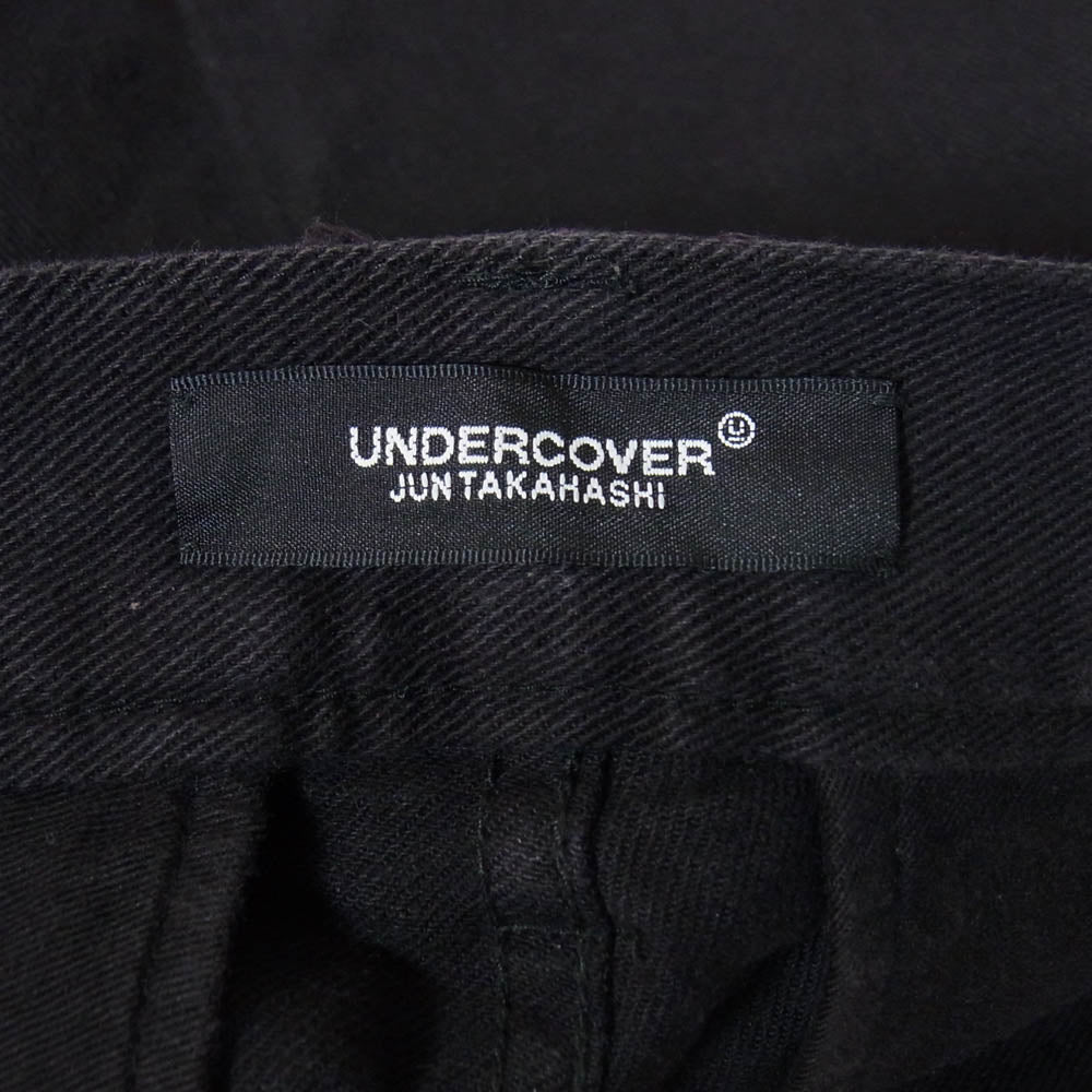 UNDERCOVER アンダーカバー 18SS UCU4501-1 ダメージ加工 ヒザヤブレ ジップ ストレッチ スキニー デニムパンツ ブラック系 2【中古】