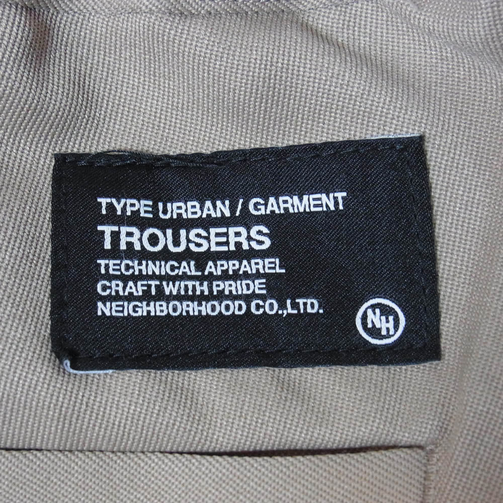 NEIGHBORHOOD ネイバーフッド 23SS 231AQNH-PTM04 TAPERED SILHOUETTE PANTS テーパード シルエット パンツ ベージュ系 L【中古】