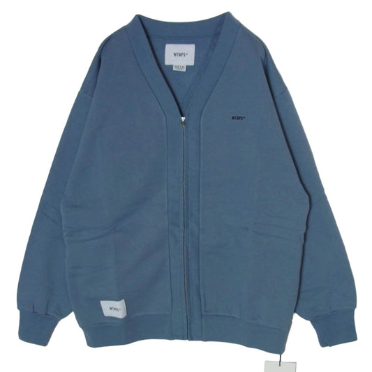 WTAPS ダブルタップス 20SS 201ATDT-CSM33 CLUB CARDIGAN クラブカーディガン ジップアップ スウェット カーディガン ブルー系 L【新古品】【未使用】【中古】