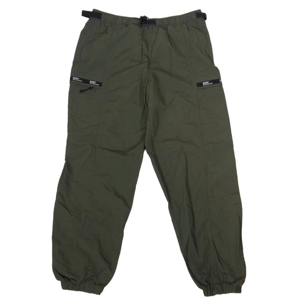 WTAPS ダブルタップス 20SS 201TQDT-PTM06 TRACKS TROUSERS トラック トラウザーズ ナイロン パンツ カーキ系 1【中古】