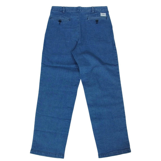 WTAPS ダブルタップス 22SS 221WVDT-PTM04 TUCK 02 TROUSERS COTTON DENIM タック トラウザーズ コットン デニム パンツ インディゴブルー系 1【美品】【中古】