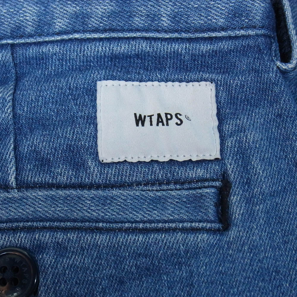 WTAPS ダブルタップス 22SS 221WVDT-PTM04 TUCK 02 TROUSERS COTTON DENIM タック トラウザーズ コットン デニム パンツ インディゴブルー系 1【美品】【中古】