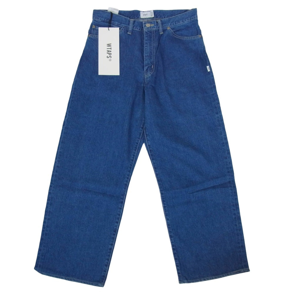 WTAPS ダブルタップス 22AW 222WVDT-PTM08 BLUES STRAIGHT TROUSERS ブルース ストレート トラウザーズ デニム パンツ ジーンズ インディゴブルー系 1【新古品】【未使用】【中古】
