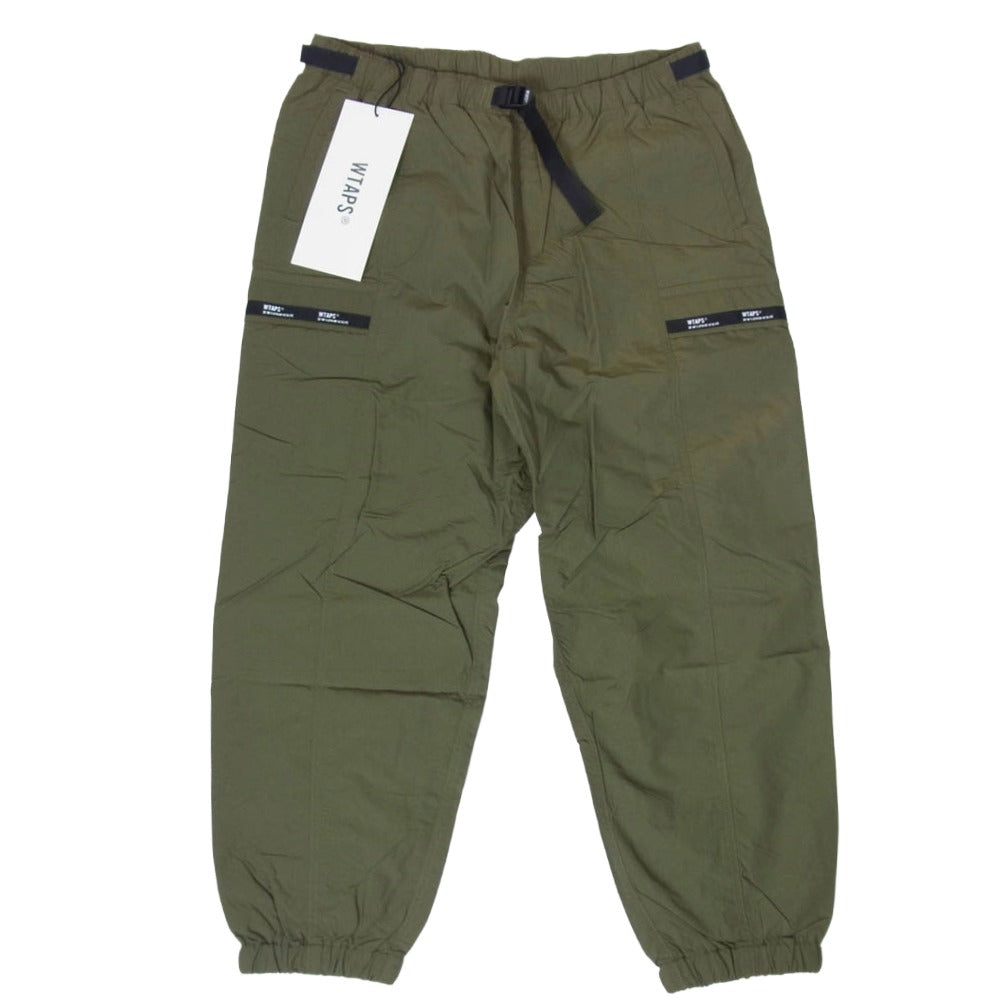 WTAPS ダブルタップス 22SS 221BRDT-PTM02 TRACKS TROUSERS NYLON TUSSAH トラックス トラウザー ナイロン タッサー カーゴ パンツ OLIVE DRAB 2【美品】【中古】
