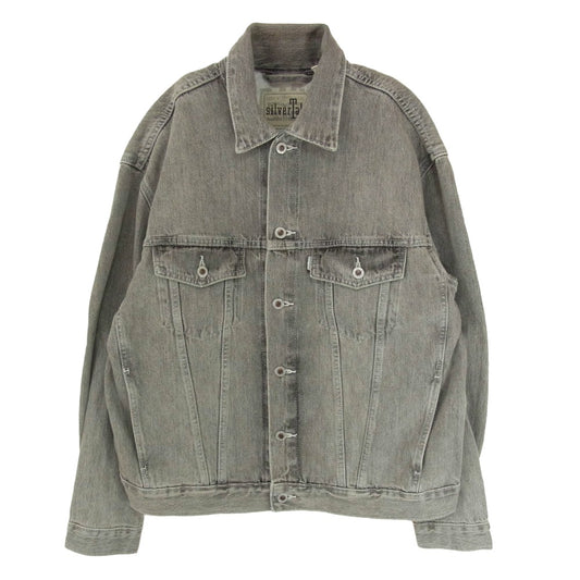 Levi's リーバイス A3179-0002 SilverTab シルバータブ 加工 ブラックデニム トラッカー ジャケット グレー系 M【中古】