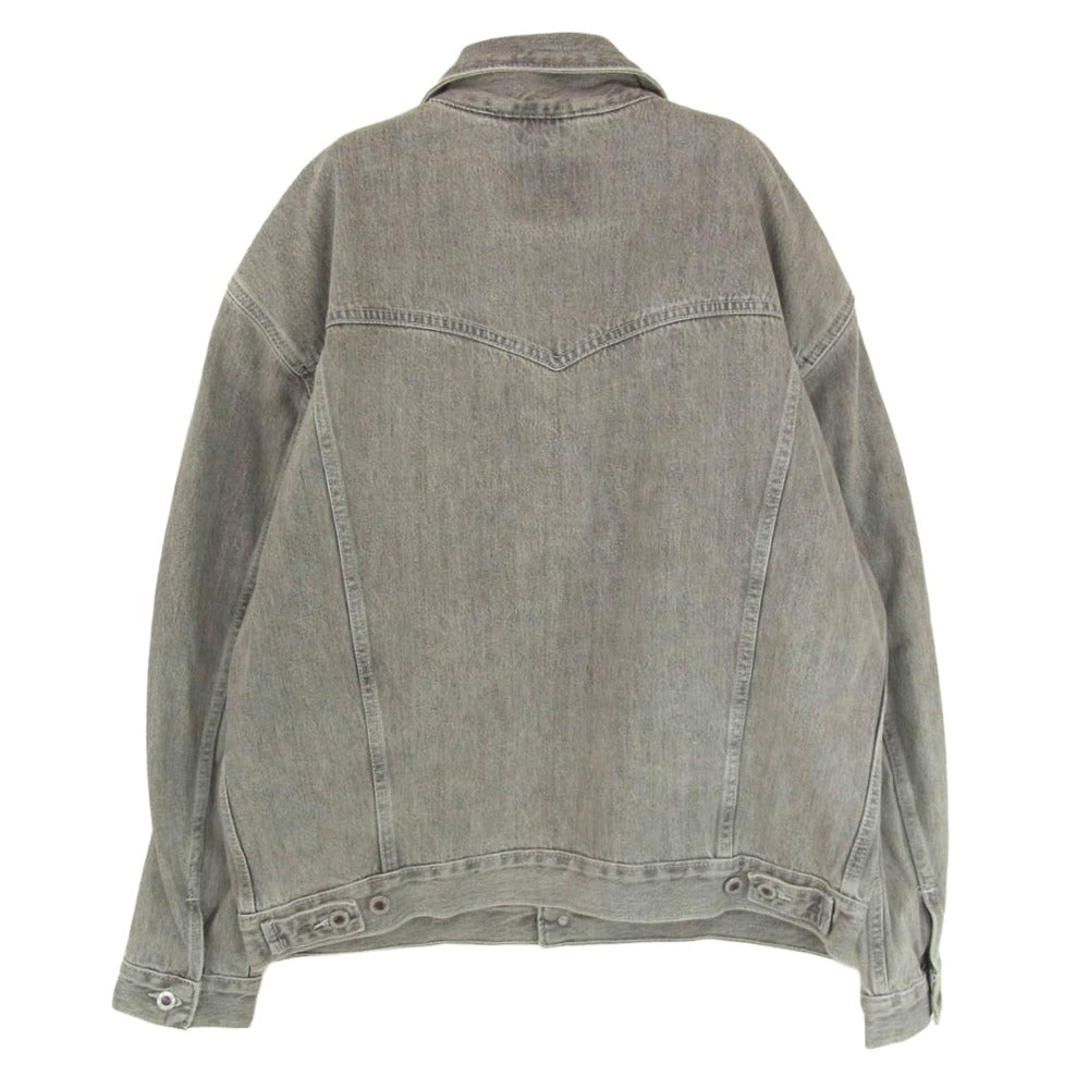 Levi's リーバイス A3179-0002 SilverTab シルバータブ 加工 ブラックデニム トラッカー ジャケット グレー系 M【中古】
