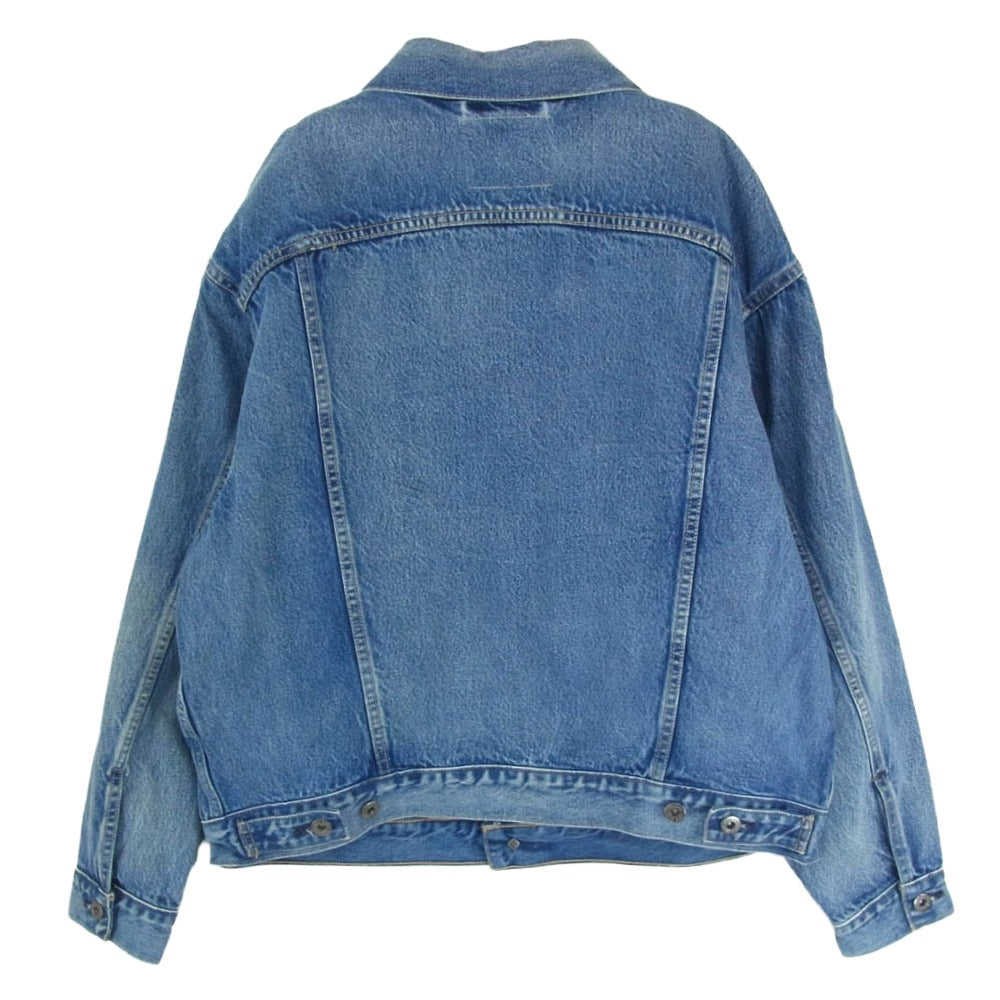Levi's リーバイス 21261-0020 MADE&CRAFTED 加工 オーバーサイズ ビックシルエット TYPE II デニム ジャケット インディゴブルー系 S【中古】